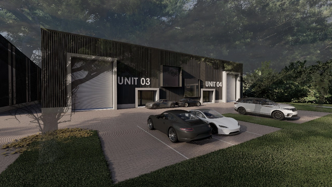 Commercial warehouses with integrated office space